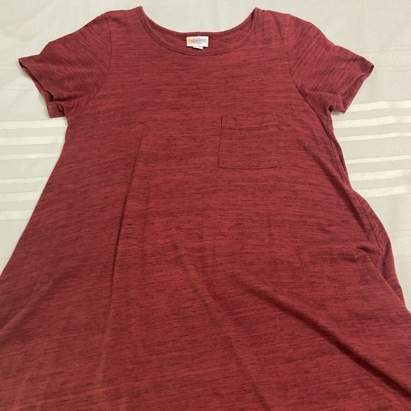 Burgundy High Low Tee Shirt Fit & Flare Dress Excellent Used Condition Size S - Picture 5 of 7